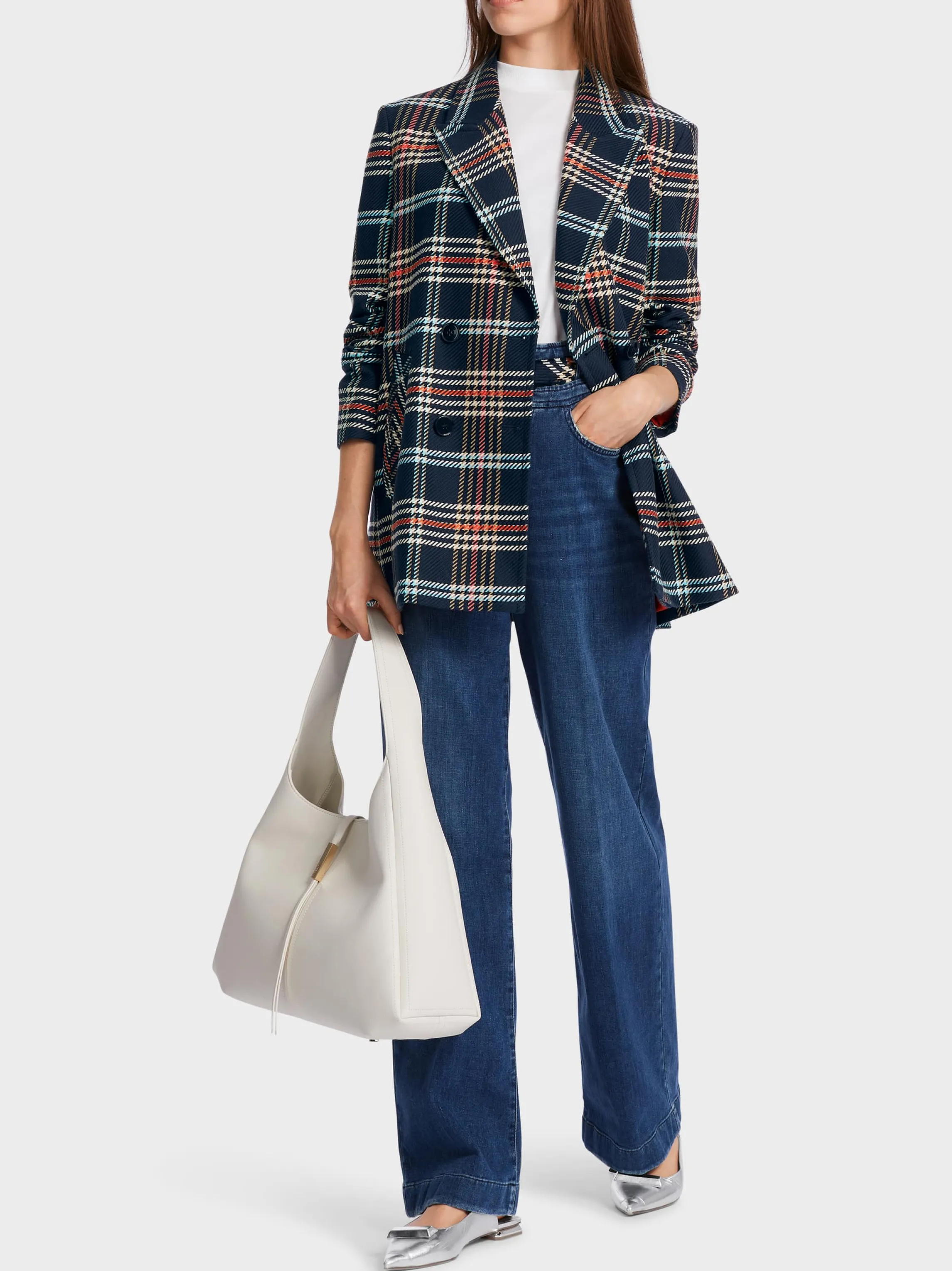 Store BLAZER WITH CHECK PATTERN Blazer | Pantsuits