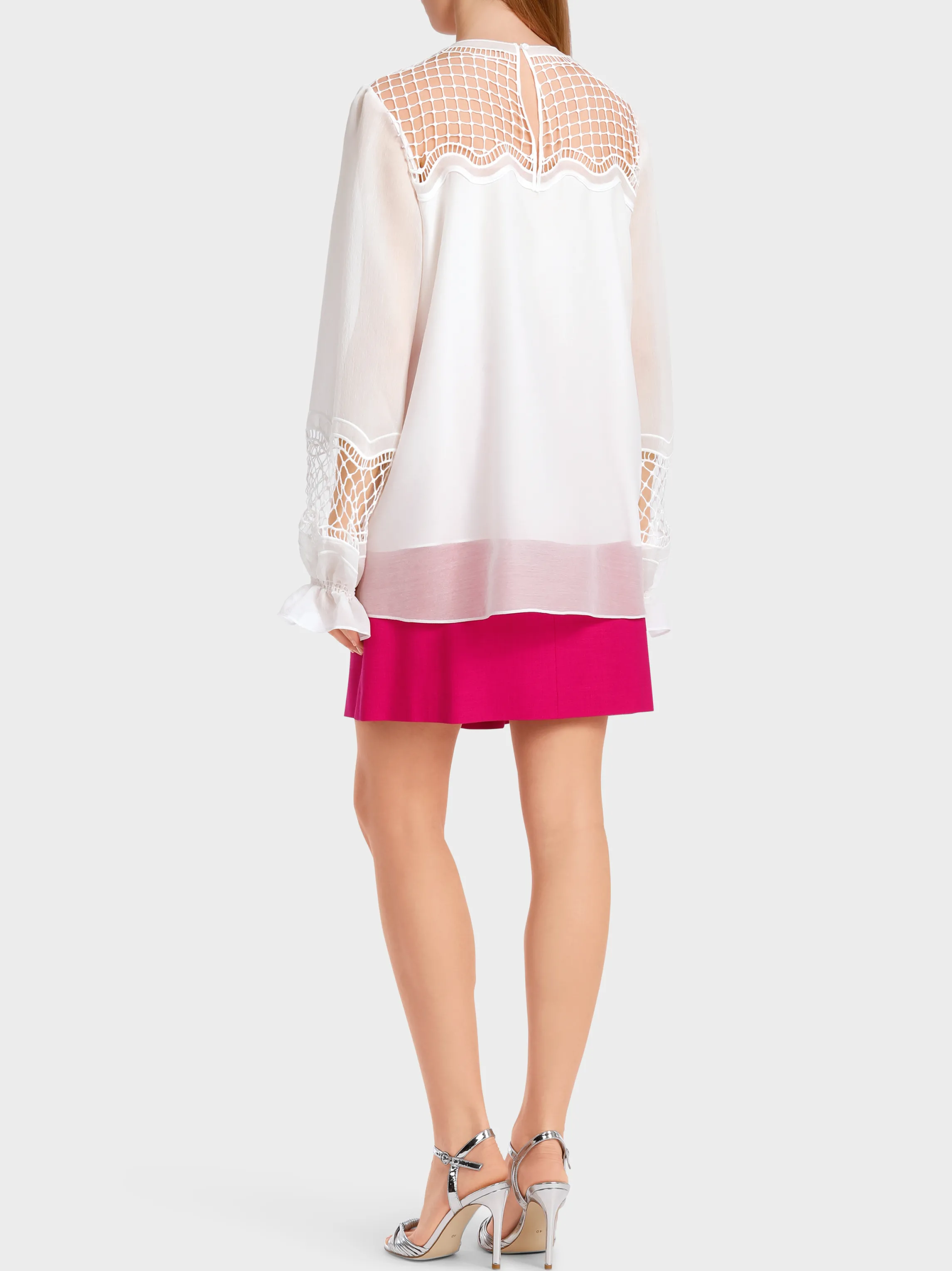 Online BLOUSE WITH MESH INSERT Blouses & Tunics