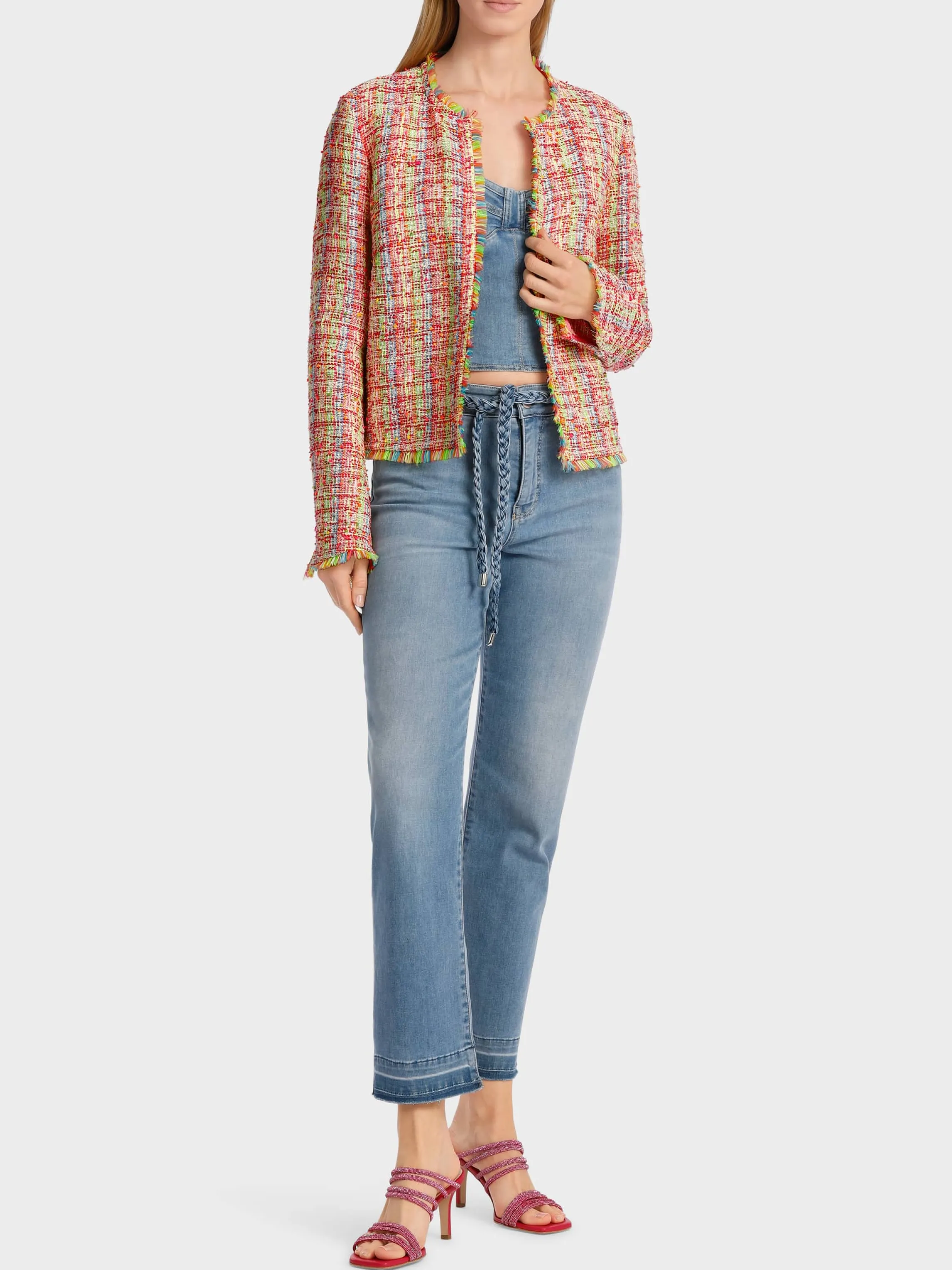 Online BOUCLÉ JACKET IN MULTICOLOURED CHECK Jackets