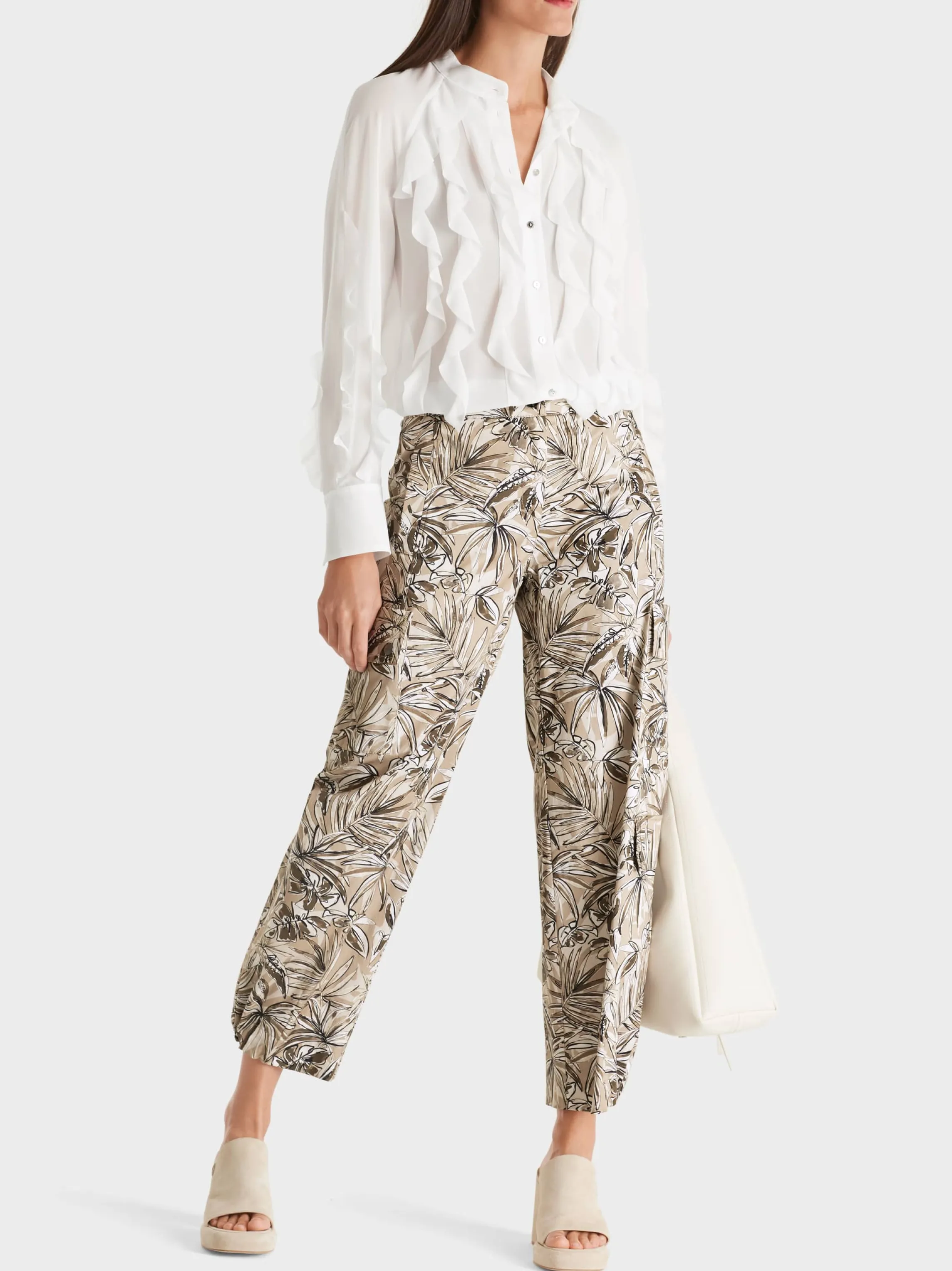 Best CARGO PANTS RENTON WITH FLORAL PRINT Pants