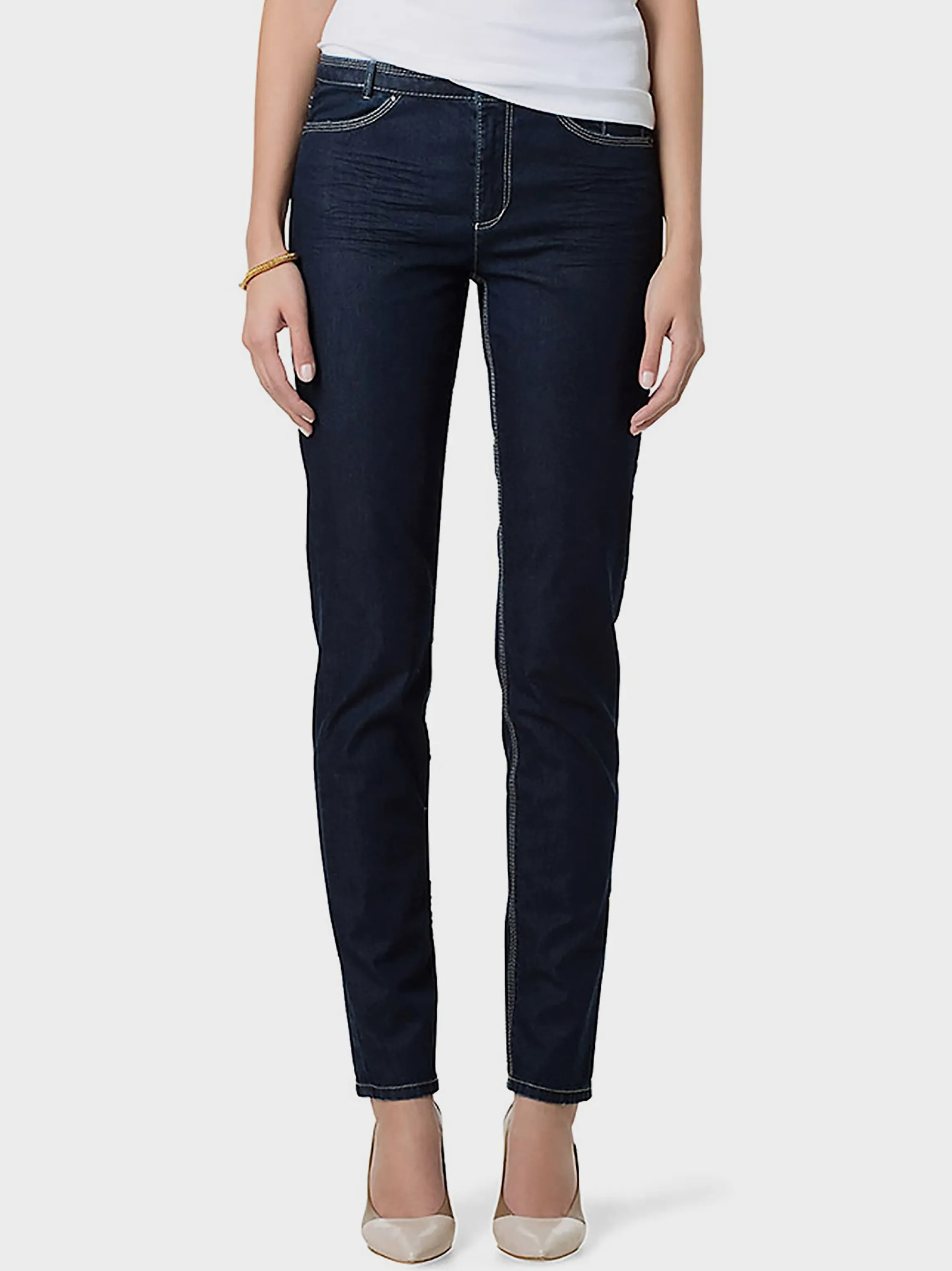 Online JEANS WITH BRIGHT COLOURED SEAMS Jeans