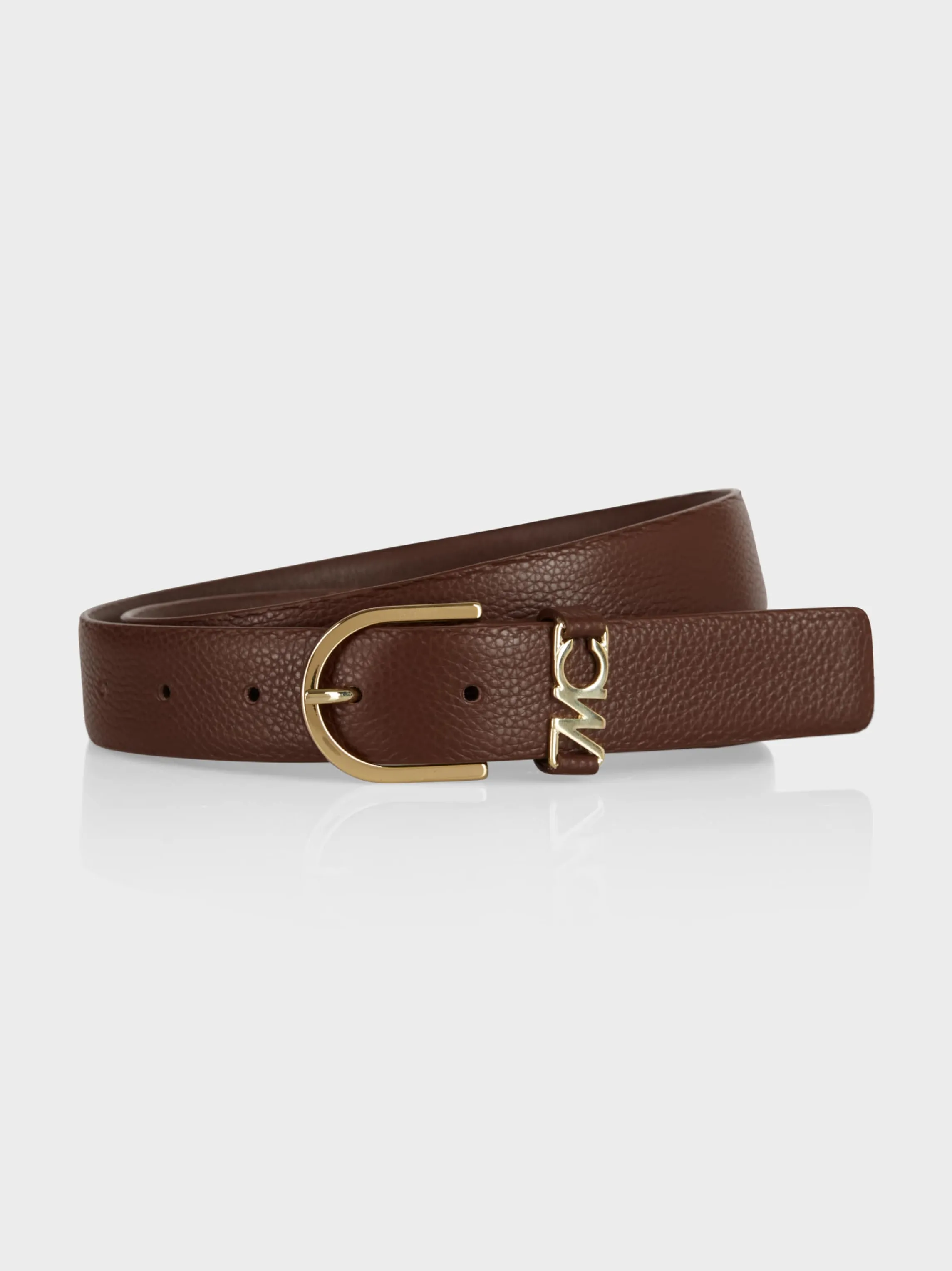 Sale LEATHER BELT WITH GOLD COLOURED BUCKLE Accessoires