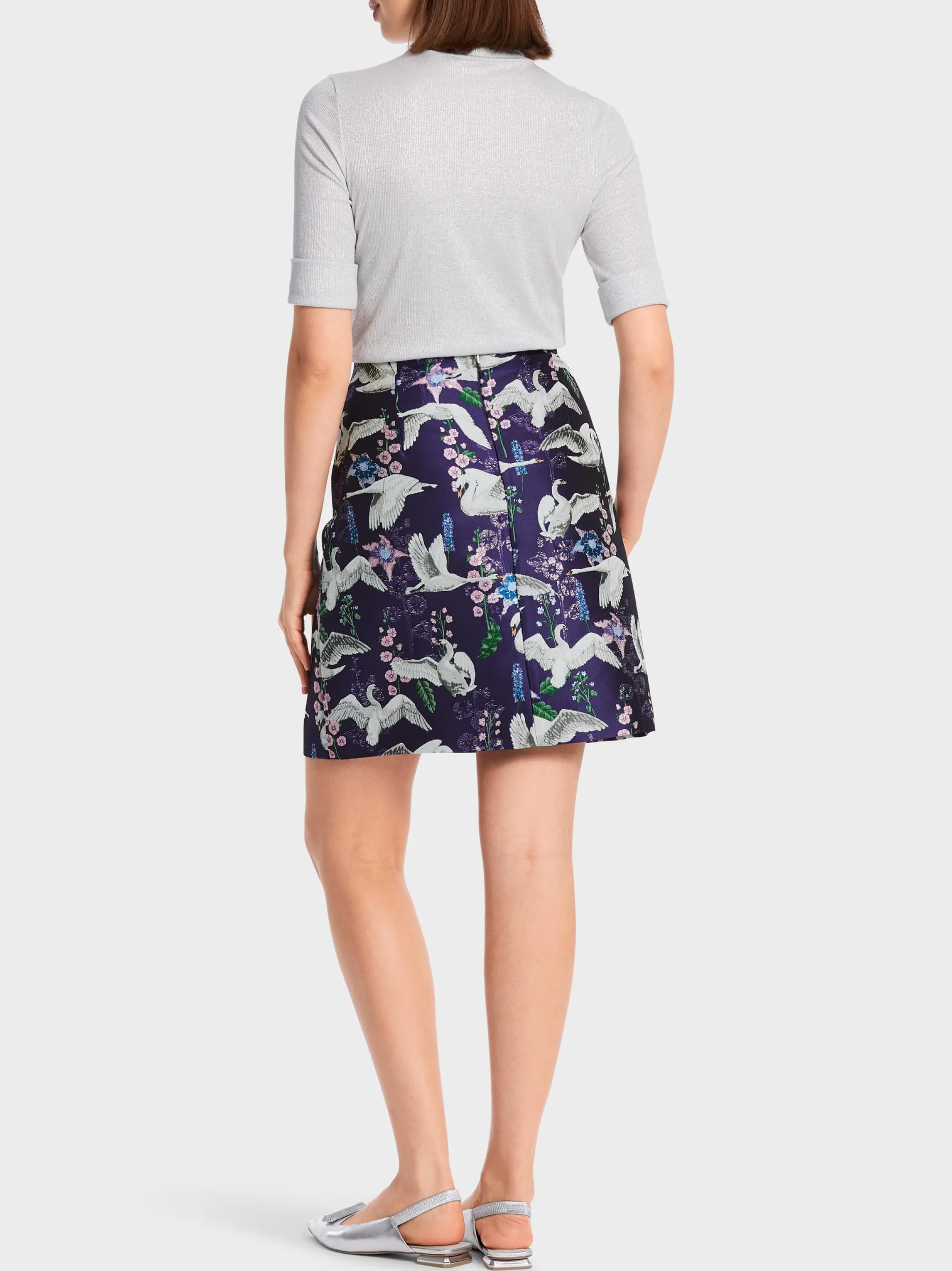 Hot MINI SKIRT WITH SWAN PRINT Skirts