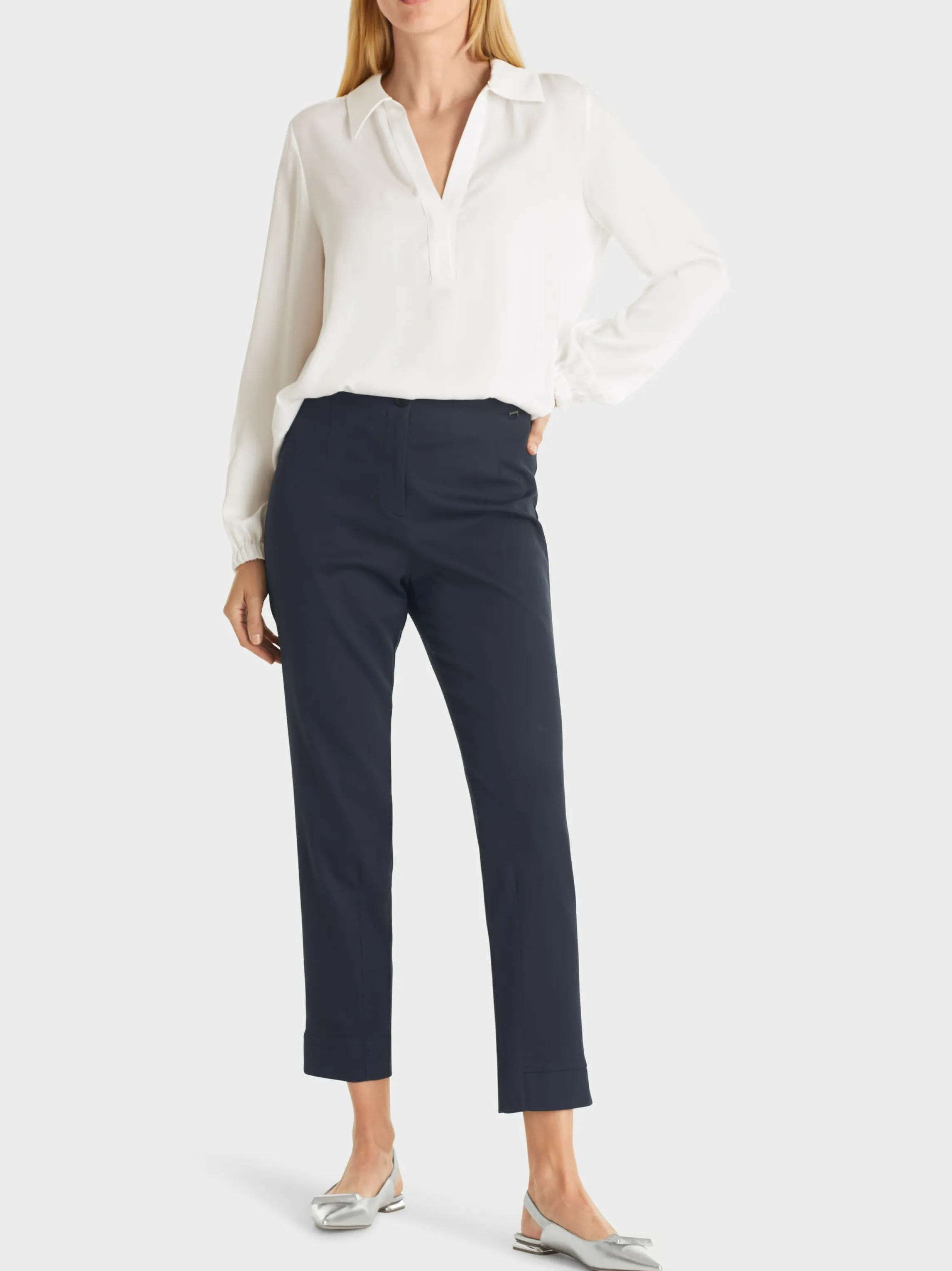 Cheap NARROW 7/8-LENGTH SPLIT PANTS Pants