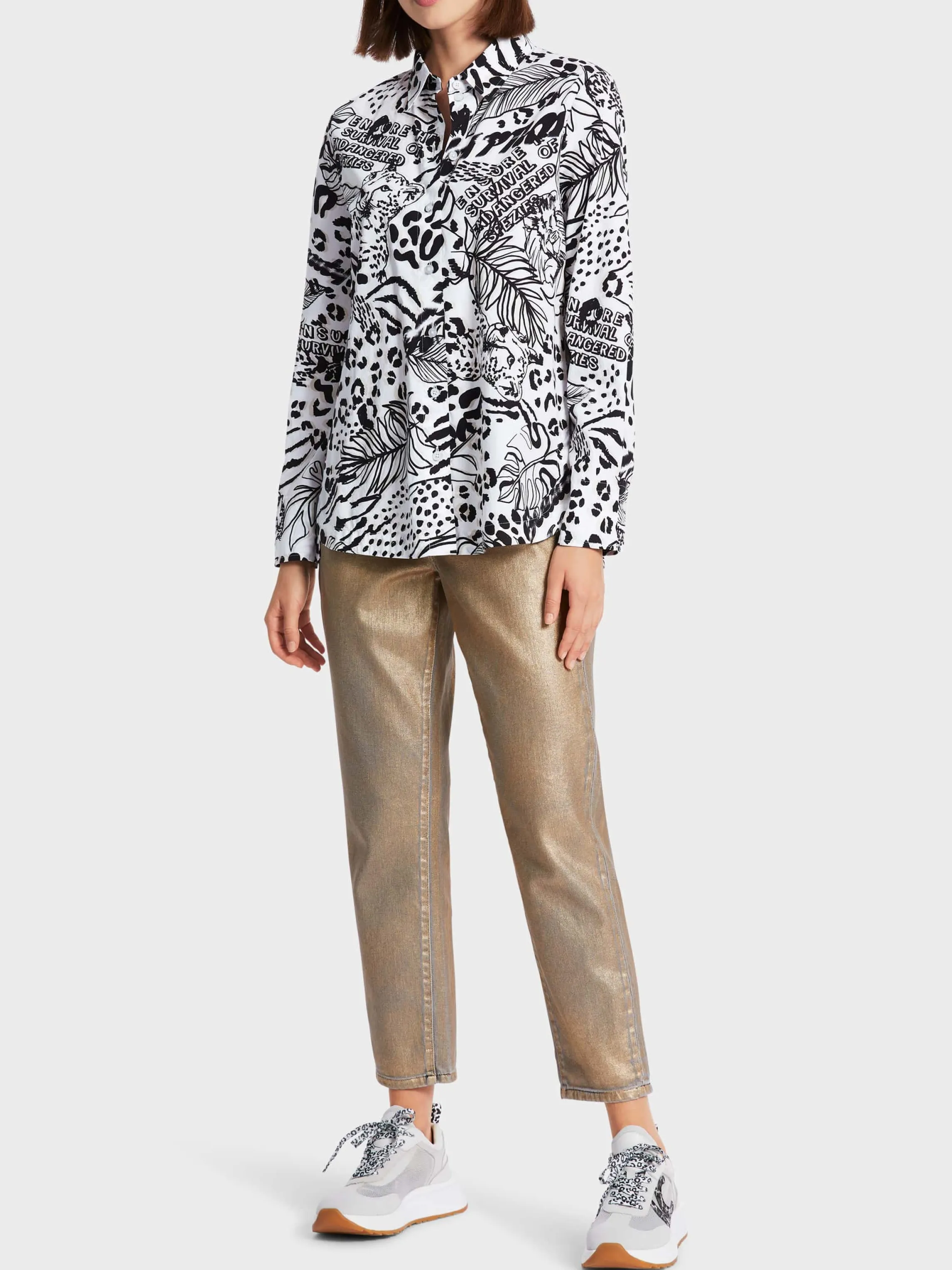 Hot PRINTED &QUOT;RETHINK TOGETHER” SHIRT BLOUSE Blouses & Tunics