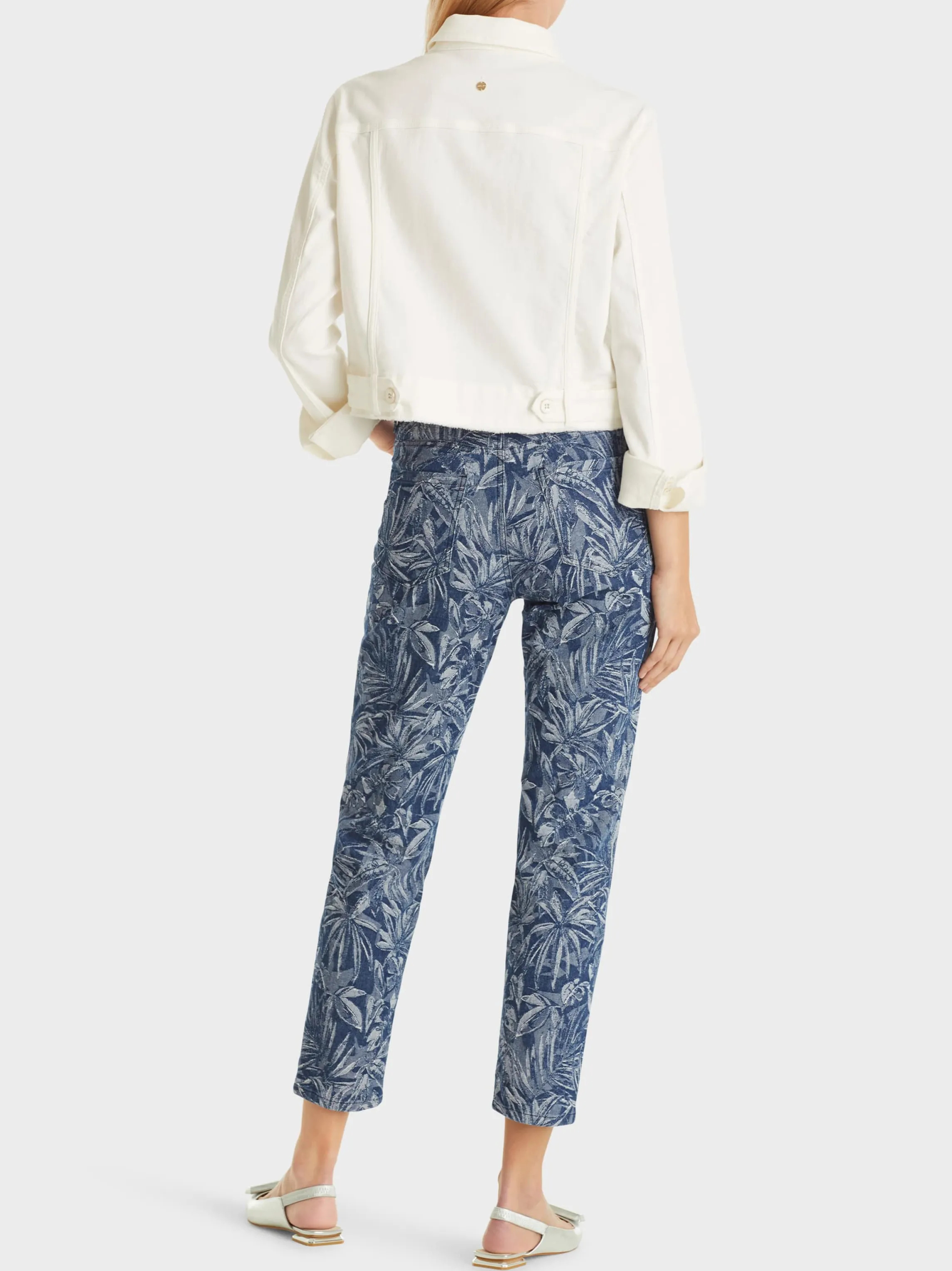 Store SILEA JEANS WITH FLORAL WOVEN DESIGN Jeans