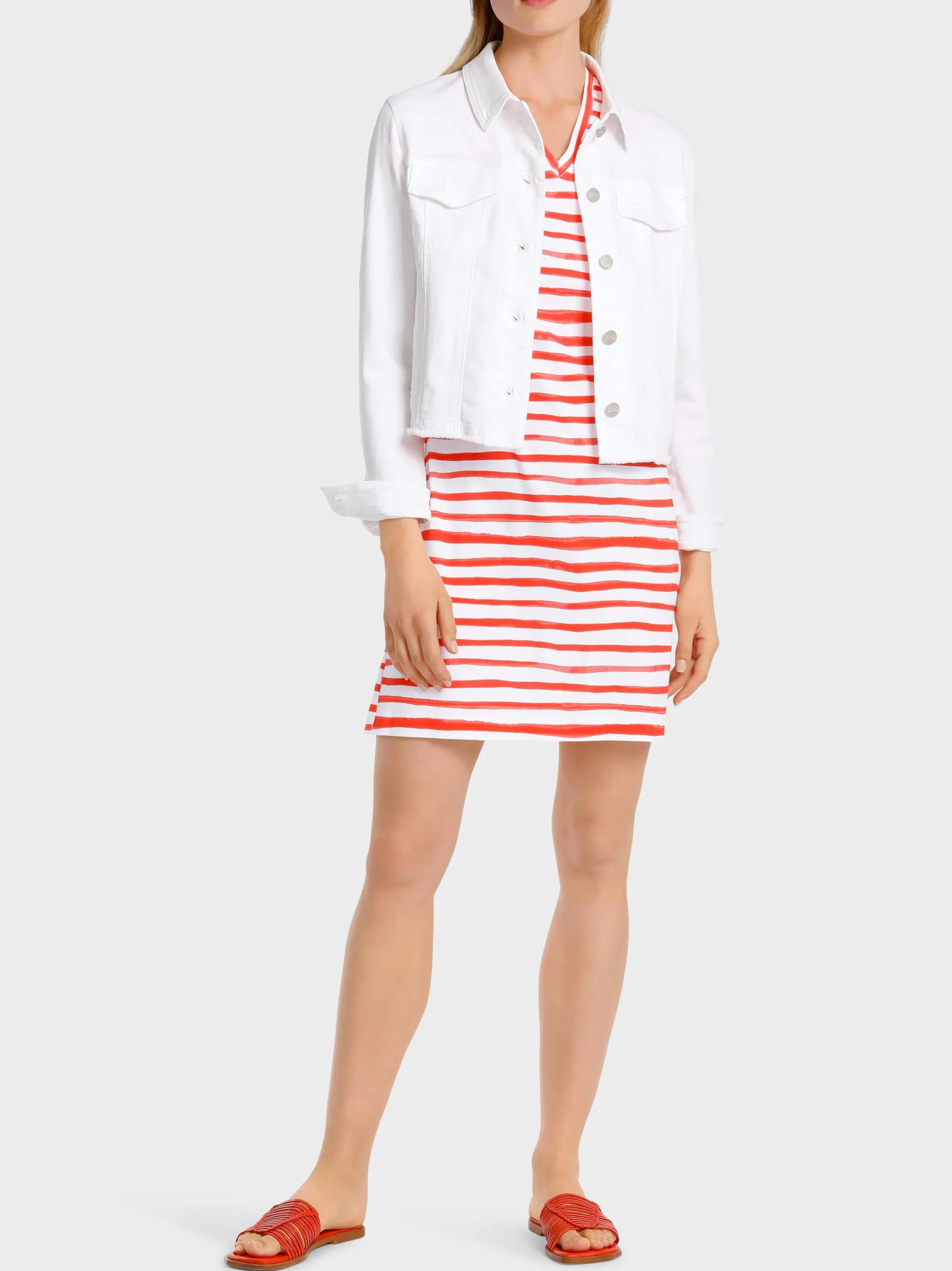 Outlet STRIPED COTTON RIB DRESS Dresses