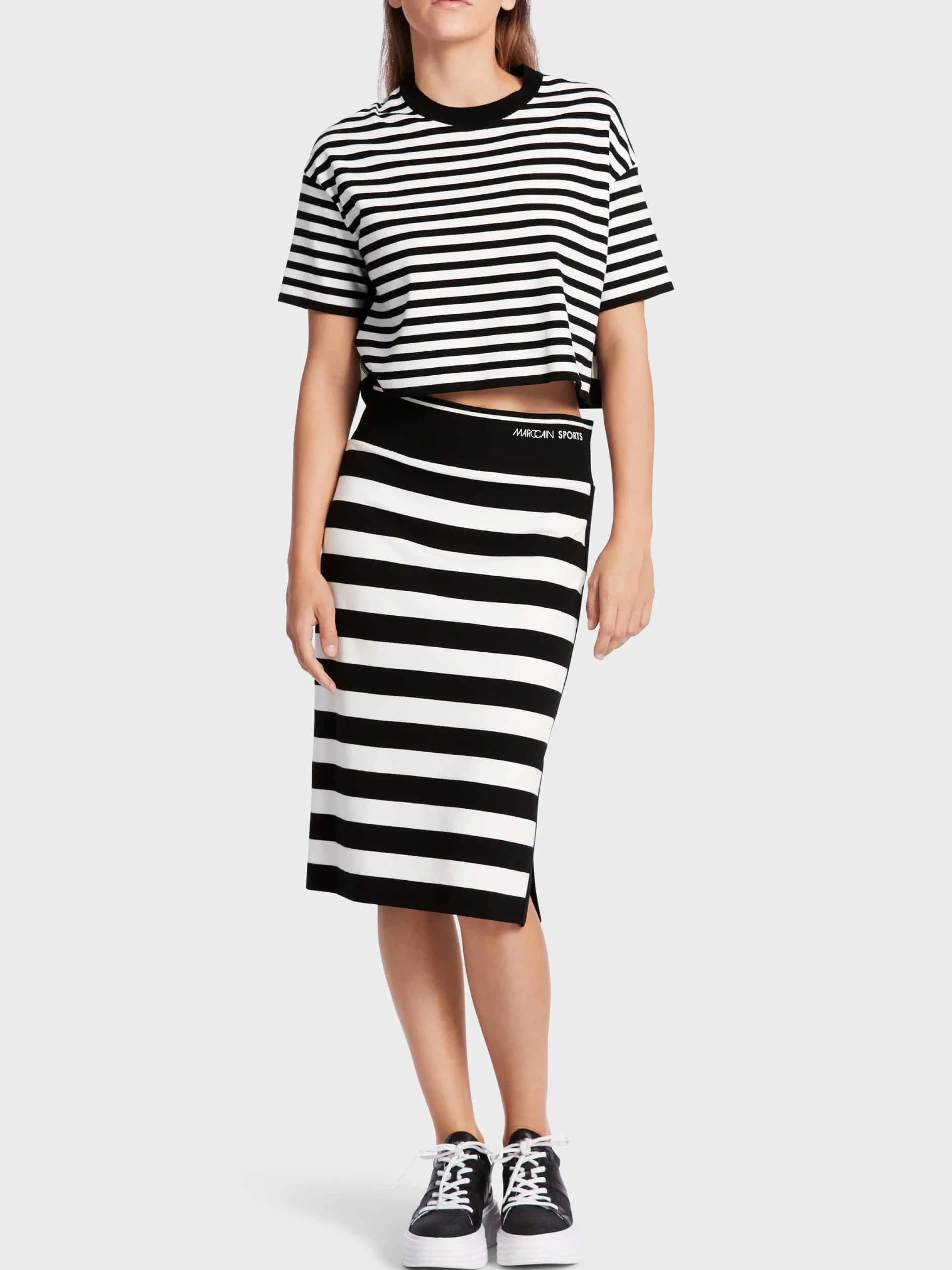 Fashion STRIPED SKIRT &QUOT;RETHINK TOGETHER&QUOT; Skirts