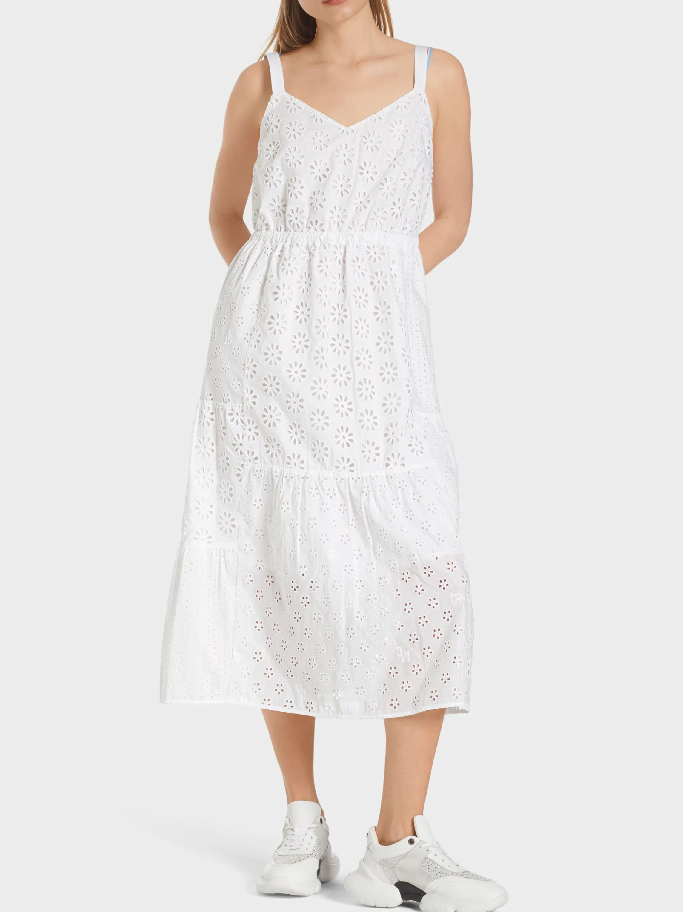 Shop SUMMER DRESS WITH EYELET EMBROIDERY Dresses