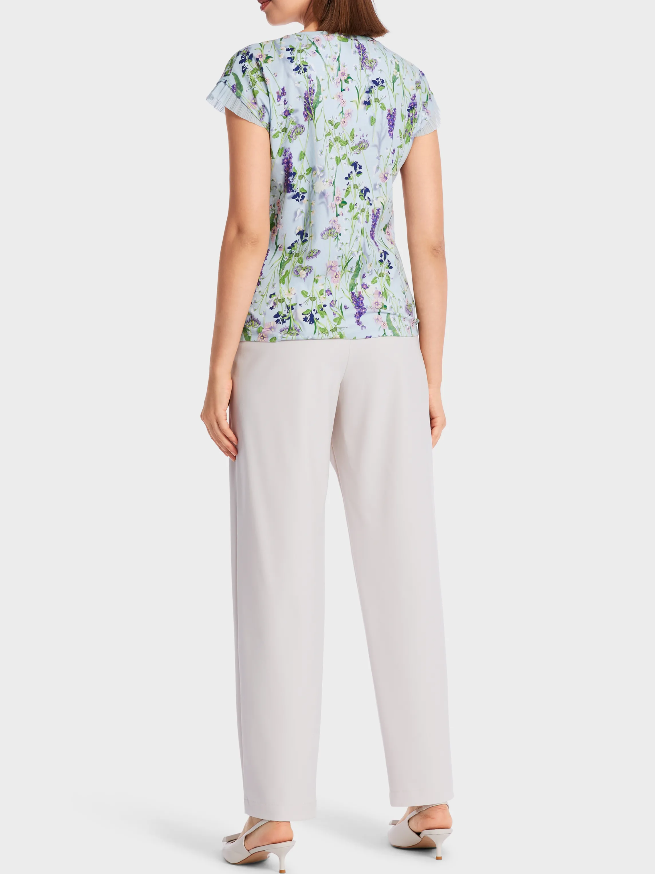 Cheap T-SHIRT WITH FLORAL DESIGN Shirts & Tops