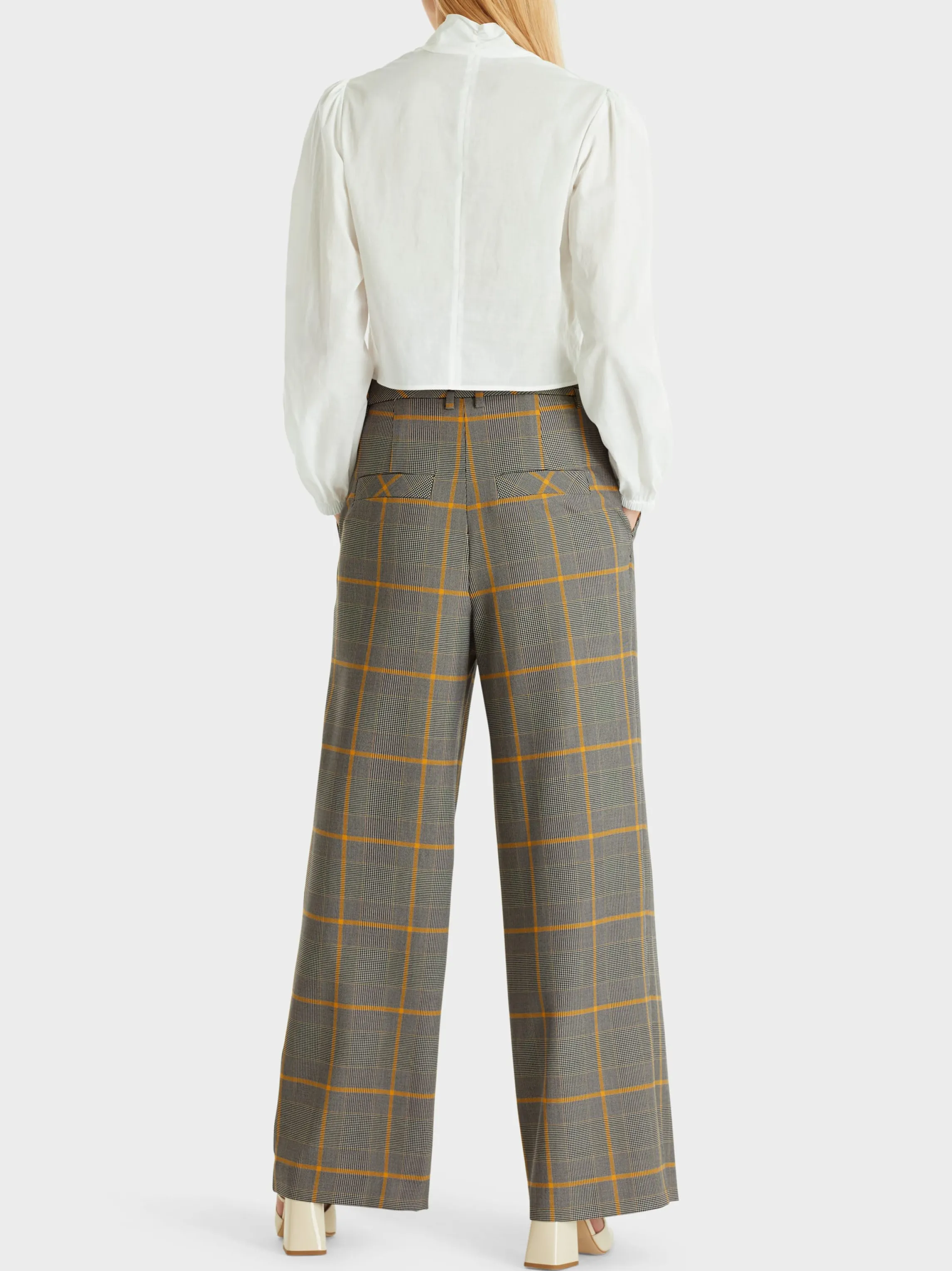 Best WIDE PLEATED PANTS WICHITA - PLAID Pants